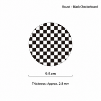 Round Checkerboard Acrylic Coaster – Colorful Drink Mat