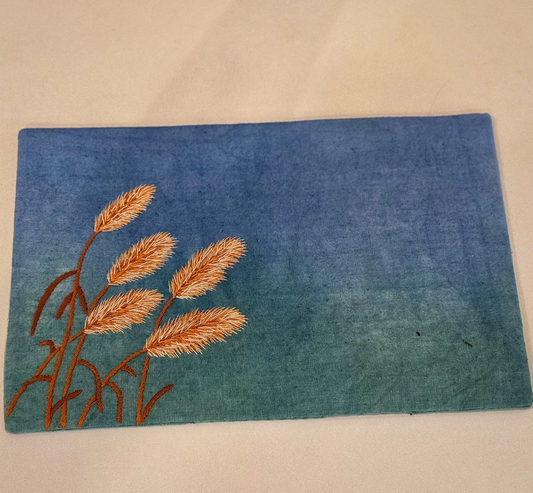 Reed Whisper Embroidered Tea Mat