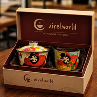 Zhong Kui Guardian Five-Color Gaiwan Set
