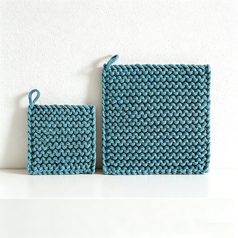 Japandi Woven Trivet – Minimalist Cotton Rope Heat Mat