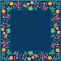 Blue Floral Diatom Mud Table Mat – Stain Resistant Wear Resistant Mahjong Game Pad