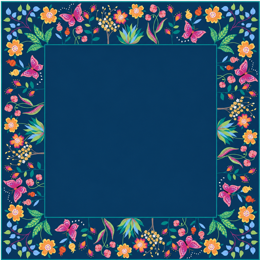 Blue Floral Diatom Mud Table Mat – Stain Resistant Wear Resistant Mahjong Game Pad