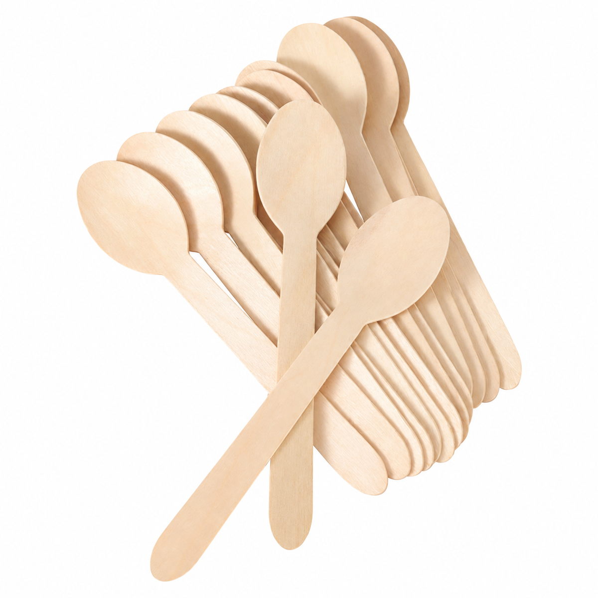 Disposable Wooden Spoons Biodegradable Cutlery