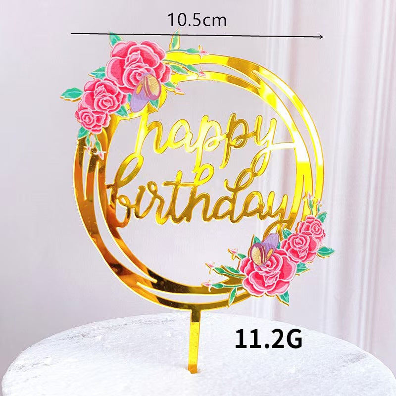 Printed Acrylic Cake Topper Party Decoration