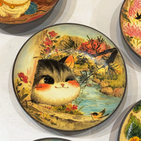 Misty Garden Cat Blossom Tea Tray
