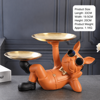 French Bulldog Key Holder Tray – Entryway Organizer Decorative Sculpture