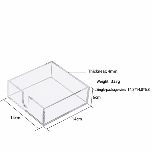 Thickened Clear Acrylic Tissue Box – Square Decorative Tissue Holder
