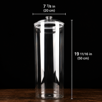 Airtight PET Food Storage Canister, Clear Pantry Organizer Jar