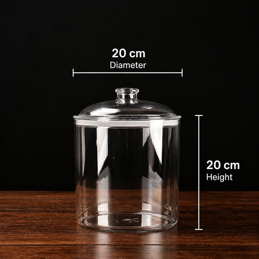 Airtight PET Food Storage Canister, Clear Pantry Organizer Jar
