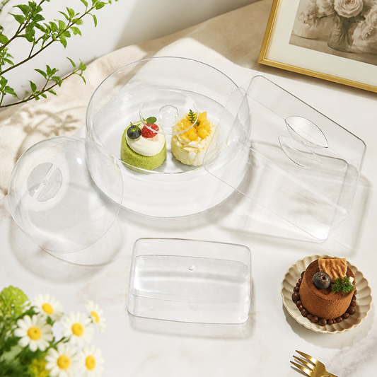 Acrylic Cake Dome Cover with Handle, Clear Food Display Cloche