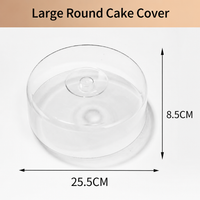 Acrylic Cake Dome Cover with Handle, Clear Food Display Cloche