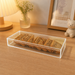 Clear Rectangular Plastic Storage Container with Lid, Food-Grade PS Box