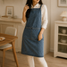 Denim Apron for Kitchen, Adjustable Multipurpose Work Apron with Pockets