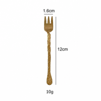 304 Stainless Steel Vintage Tree Bark Texture Spoon/Fork, Single Piece