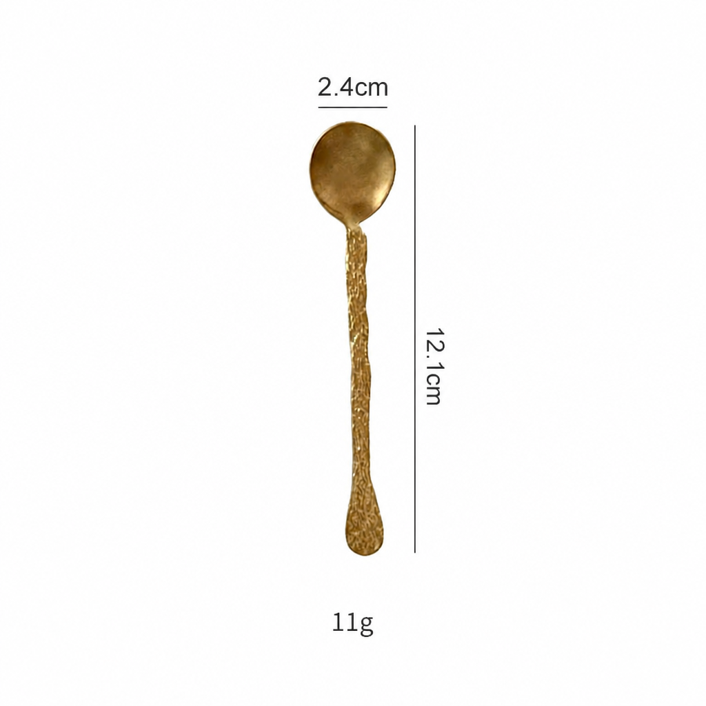 304 Stainless Steel Vintage Tree Bark Texture Spoon/Fork, Single Piece