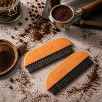 Natural Horsehair Hand Broom, Anti-Static Dusting Brush with Wooden Handle