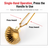 Stainless Steel Tea Infuser – Reusable Mesh Tea Strainer with Handle, Shell / Star / Heart Shape