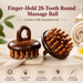 Golden Silk Sandalwood 28-Tooth Wooden Scalp Massage Ball Set