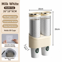 Wall Mounted Paper Cup Dispenser – Modern Automatic Cup Holder Organizer for Kitchen, Office & Coffee Station