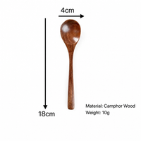 Camphor Wood Spoon Set – 4-Piece Natural Wooden Spoons