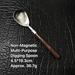 Stainless Steel Digging Spoon – Non-Magnetic Multi-Purpose Scoop with Wooden Handle, 19.3cm Utility Spoon