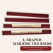 Mahjong Tile Rack Set – Set of 4 L-Shaped Solid Wood Mahjong Holders, 25cm Tile Display Racks for Mahjong Games