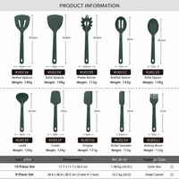 Silicone Kitchen Utensil Set –  10 Piece Cooking Tools