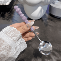 Decorative Stainless Steel Spoon – Beaded Bubble Handle Serving Spoon