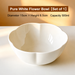 White Flower-Shaped Serving Bowl – 500ml Ceramic Bowl