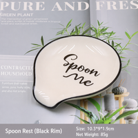 Ceramic Spoon Rest – Decorative Kitchen Utensil Holder & Countertop Spoon Tray
