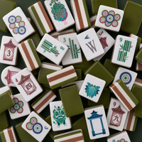 American Mahjong Set 160 Tiles 30mm Crystal Acrylic Mahjong Tiles Engraved Inner Print Complete Game Set