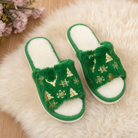 Women’s Plush House Slippers Warm Closed Toe Non-Slip Indoor Slippers for Fall Winter and Spring