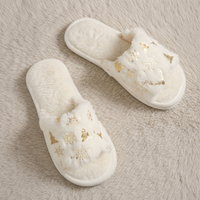 Women’s Plush House Slippers Warm Closed Toe Non-Slip Indoor Slippers for Fall Winter and Spring
