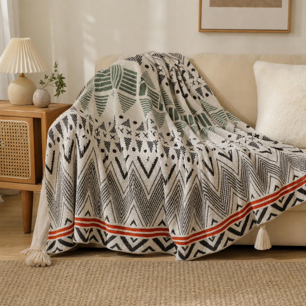 Mia Style Acrylic Plush Throw Blanket Ultra Soft Thick Warm Sofa Bed End Nap Blanket