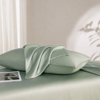 100% Long-Staple Cotton Sateen Pillowcase – 100s High-Count Solid Color Pillow Cover
