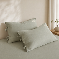 Cotton Linen Blend Pillowcase – 90% Cotton 10% Linen Solid Color Pillow Cover