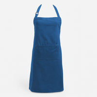Water-Resistant Bib Apron – Polyester Cotton Neck Apron, Oil-Resistant Kitchen Cafe Baking Work Apron