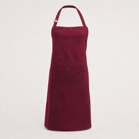 Water-Resistant Bib Apron – Polyester Cotton Neck Apron, Oil-Resistant Kitchen Cafe Baking Work Apron