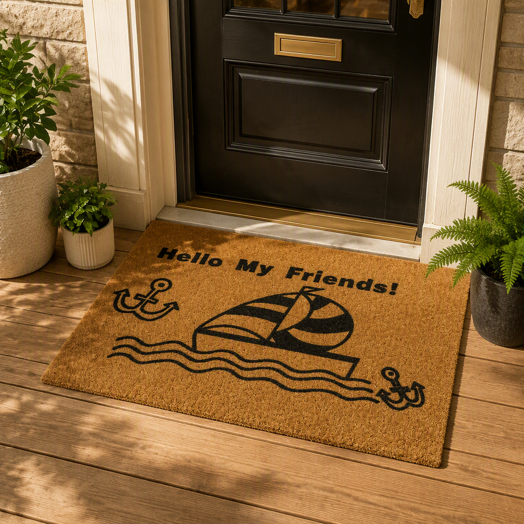Nordic Faux Coir Doormat – Dirt Scraping Wear-Resistant Entry Mat