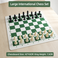Portable Folding Chess Board Mat – PVC Leather Travel Chess Pad