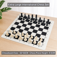 Portable Folding Chess Board Mat – PVC Leather Travel Chess Pad