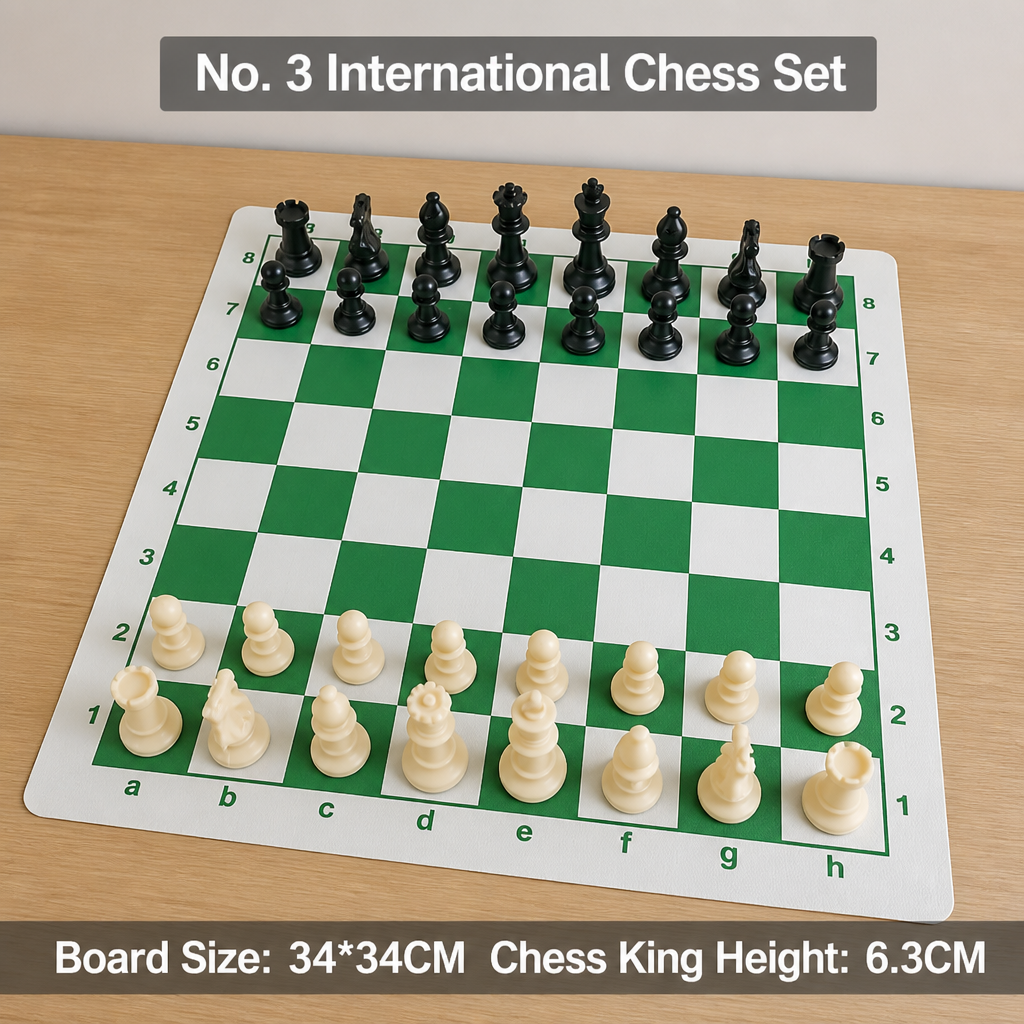 Portable Folding Chess Board Mat – PVC Leather Travel Chess Pad