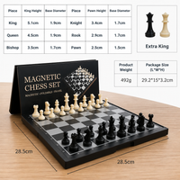 Magnetic Folding Chess Board – Portable Travel Chess Set with Storage Box