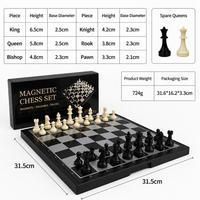 Magnetic Folding Chess Board – Portable Travel Chess Set with Storage Box