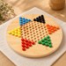 Wooden Checkers Board Game – Classic Desktop Strategy Puzzle Toy