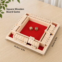 Number Flip Board Game – Interactive Four-Sided Tabletop  Toy