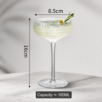 Creative Elevated Glass Cup Unique Design Decorative Drinking Glass Modern Tableware
