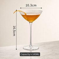 Creative Elevated Glass Cup Unique Design Decorative Drinking Glass Modern Tableware