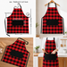 Plaid Kitchen Apron Stain Resistant Durable Cooking Baking Gardening Craft Apron