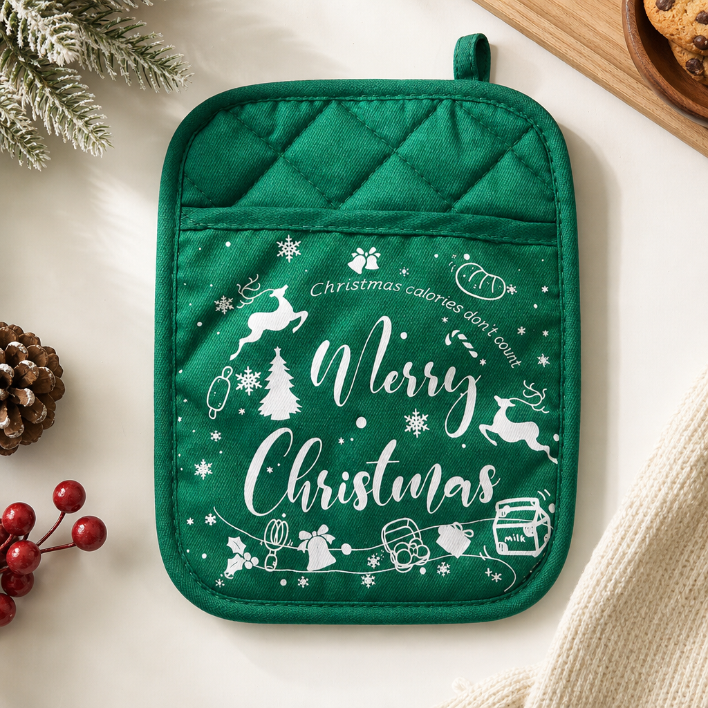 Christmas Heat Resistant Placemat Coaster BBQ Table Mat Set